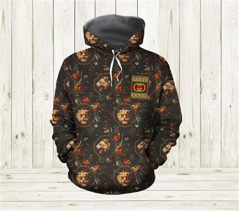 gucci lion hoodie